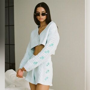 Cardigan and Shorts Set